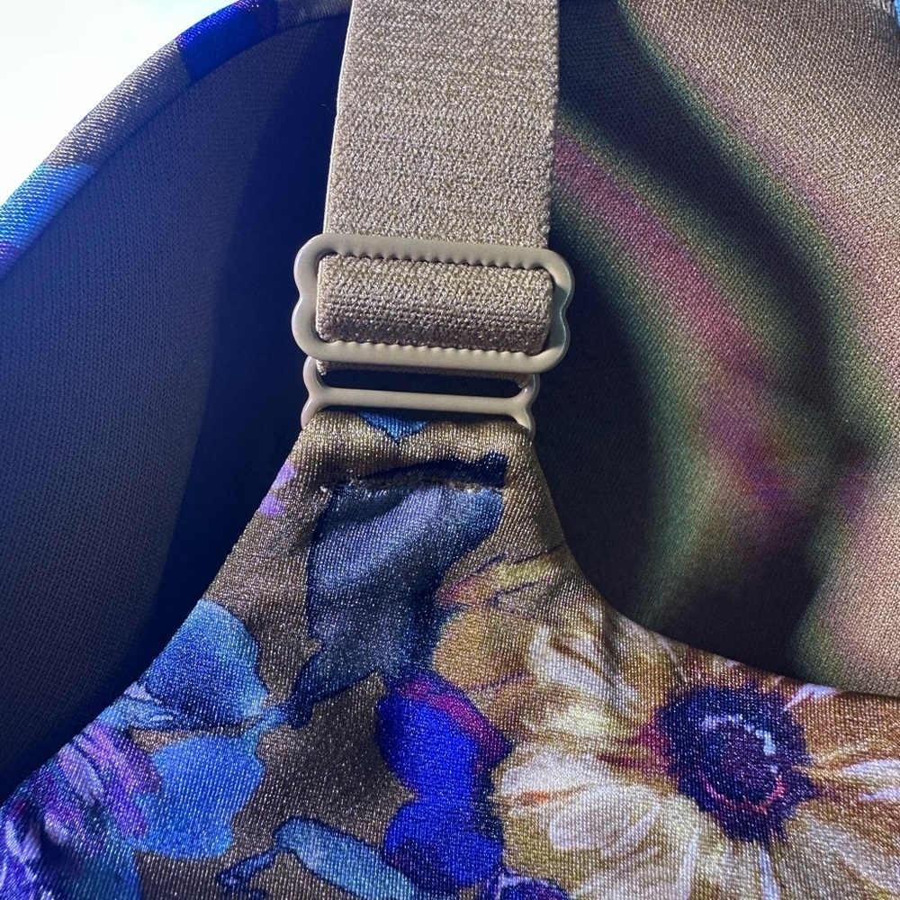 Floral Print Women's Bra - Picture 11 of 12